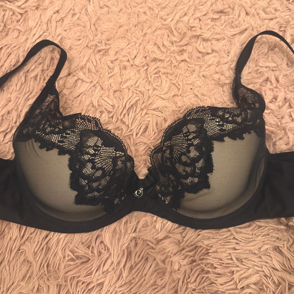 CHANTELLE Black Lace Push-Up Bra